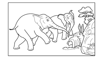 Elephant Colouring Sheet | Free Colouring Book for Children