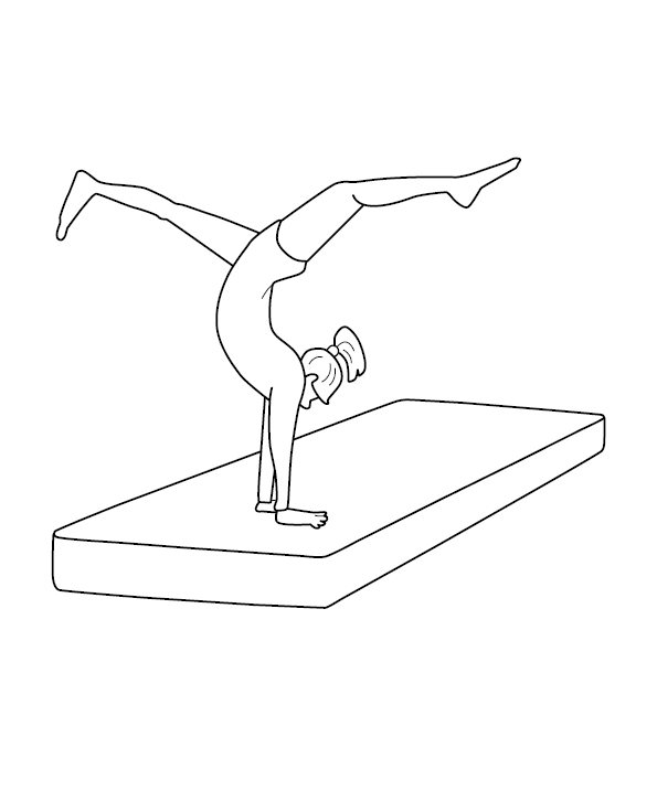 Gymnastics Colouring Page | Free Colouring Book for Children – Monkey