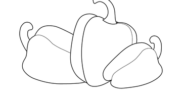 CAPSICUM COLOURING PICTURE | Free Colouring Book for Children