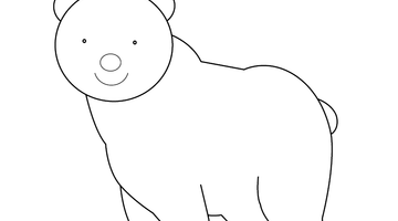 BEAR COLOURING PAGE | Free Colouring Book for Children