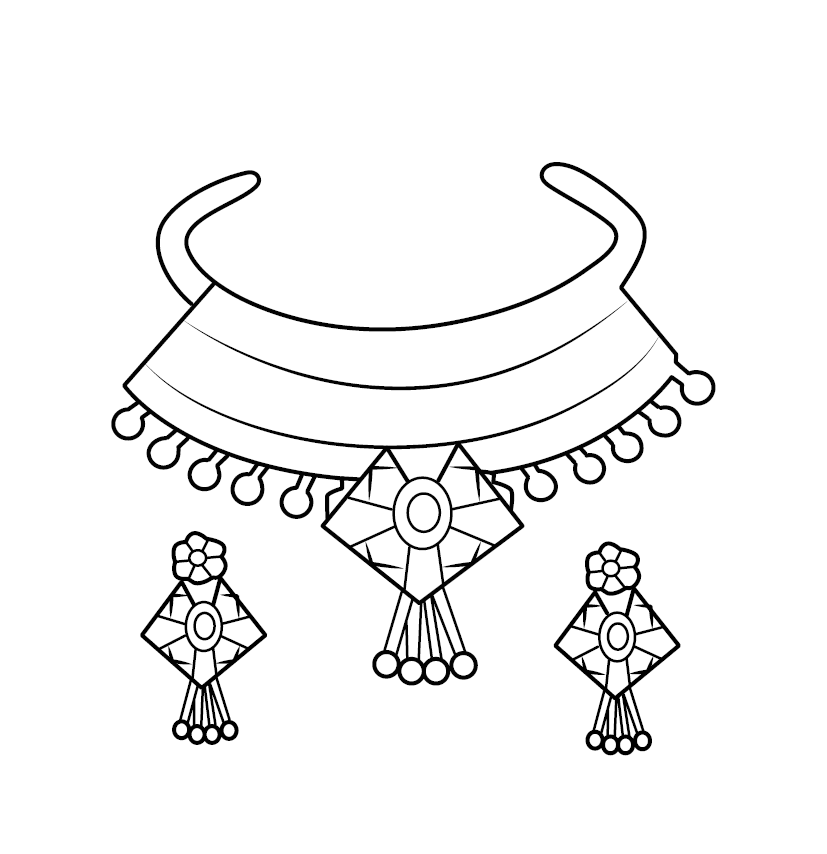 NECKLACE COLOURING PAGE | Free Colouring Book for Children – Monkey Pen