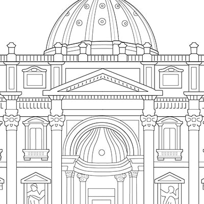 Sistine Chapel Colouring Page | Free Colouring Book for Children ...