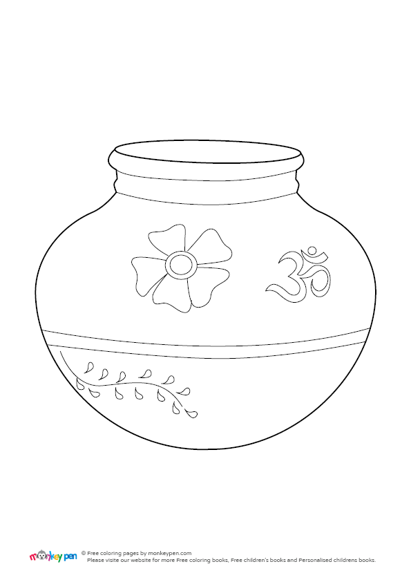 Pot Colouring Image | Free Colouring Book for Children – Monkey Pen Store