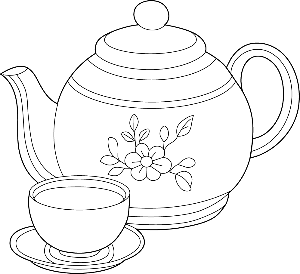 Free Printable Teapot Colouring Page | Free Colouring Book for Childre ...