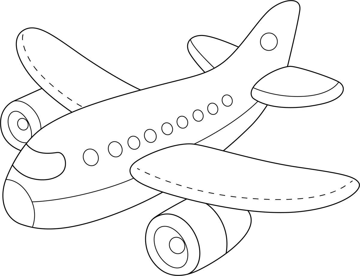 Printable Airplane Colouring Page | Free Colouring Book for Children ...