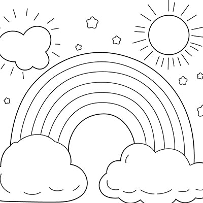Rainbow Colouring Page | Free Colouring Book for Children ??? Monkey Pen ...