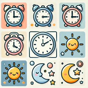 Free time posters for kids in PDF format available for download and easy printing.
