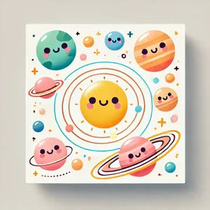 Free vibrant solar system posters for kids available for easy download and printing.