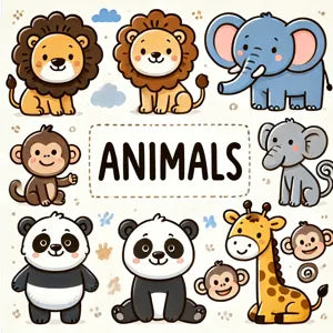 Printable collection of animal posters featuring wild, pet, and sea animals for children's education.