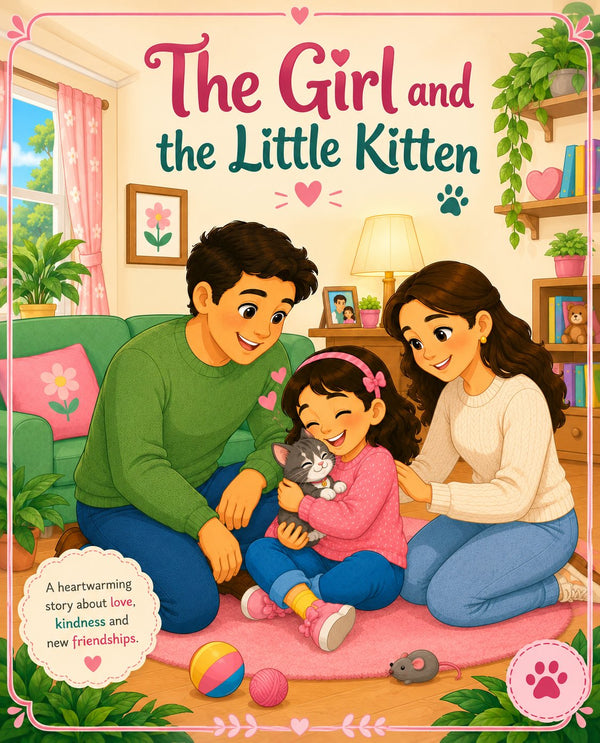 THE GIRL AND THE LITTLE KITTEN | Free Children Book from Monkey Pen