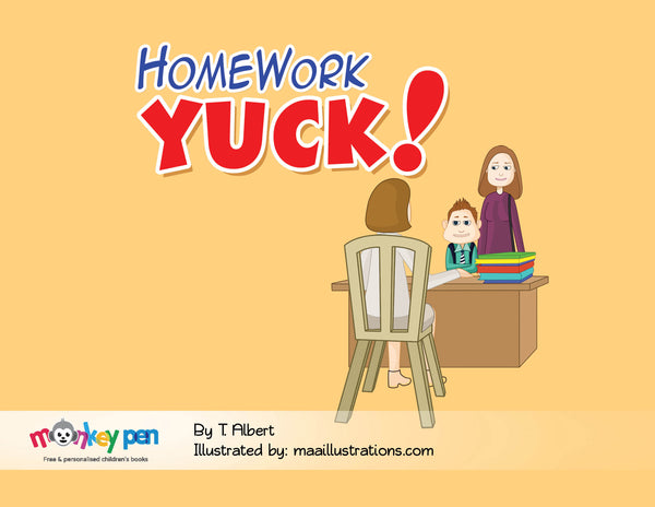 Homework - Yuck! - Free Children's Story book Coverpage