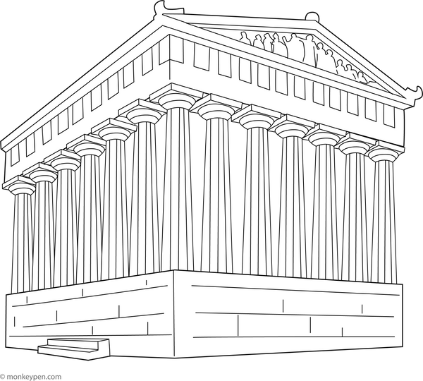 Greece Coloring Book