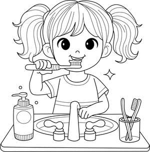Oral Hygiene coloring page – fun and educational printable for children