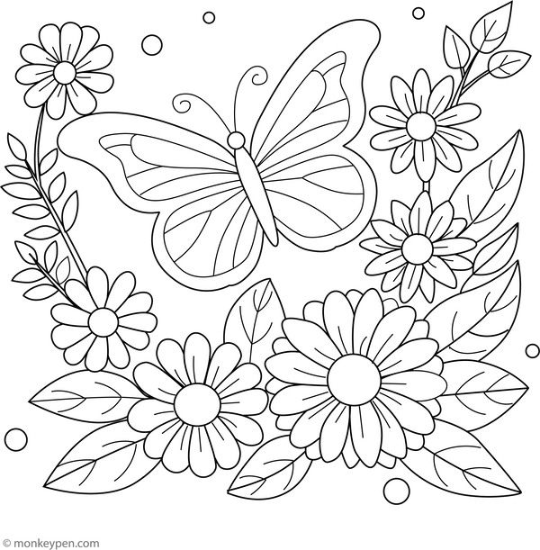 Butterflies Coloring Book - PDF Download
