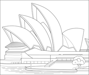 Sydney Opera House Coloring Page – fun and educational printable for children