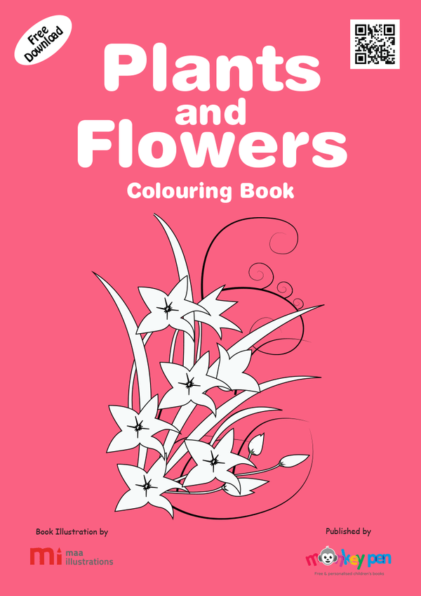 Plants and Flowers Coloring Book