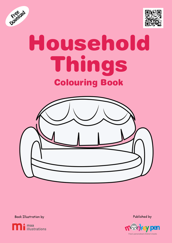 Household Coloring Book –  PDF Download