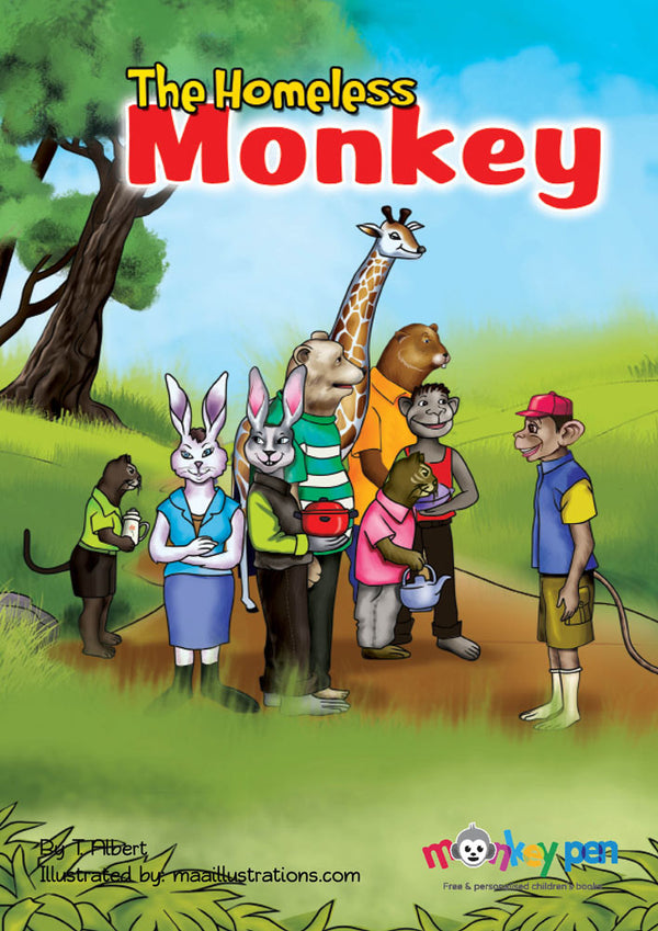 The Homeless Monkey - Free Children's Story book Coverpage