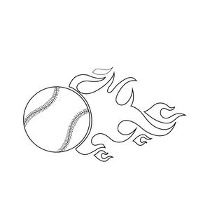 Base Ball Coloring page – fun and educational printable for children