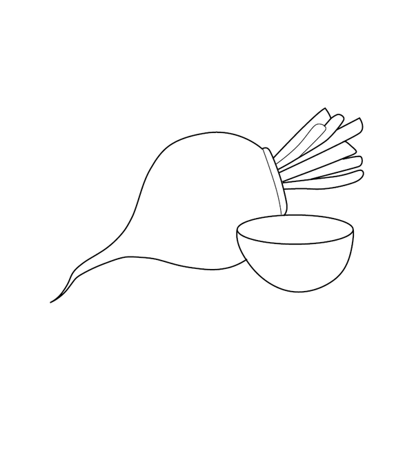 Beetroot Coloring page – fun and educational printable for children