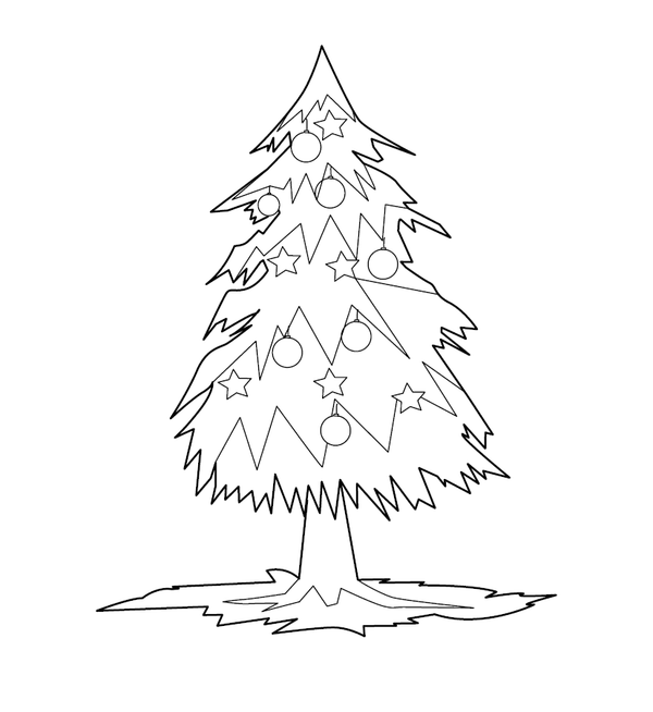 Christmas Tree  coloring page – fun and educational printable for children