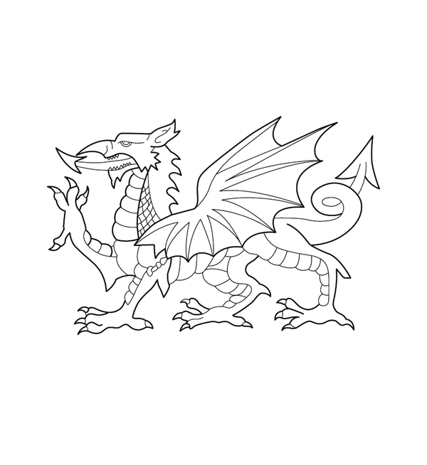 Printable Dragons Coloring Book