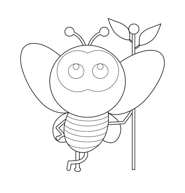 Honeybee  Bumble Bee coloring page – fun and educational printable for children