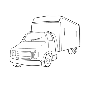 Truck Coloring page – transportation-themed printable for kids