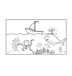 Ocean Coloring Picture