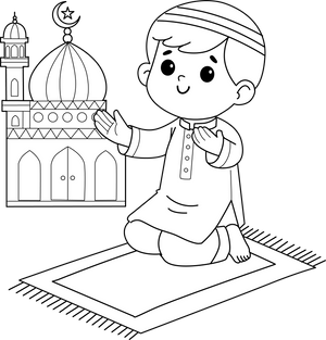 Prayer coloring page – fun and educational printable for children