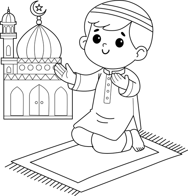 Prayer coloring page – fun and educational printable for children