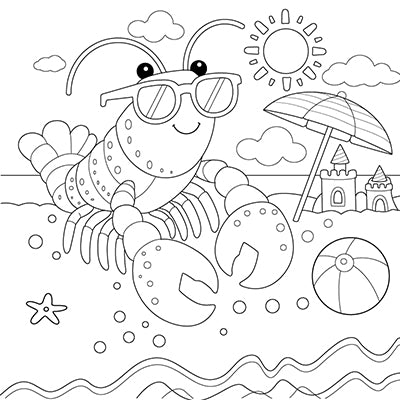 Beach Coloring Book