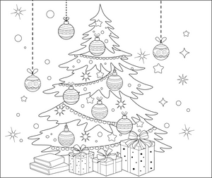 Christmas Tree Coloring Page – fun and educational printable for children