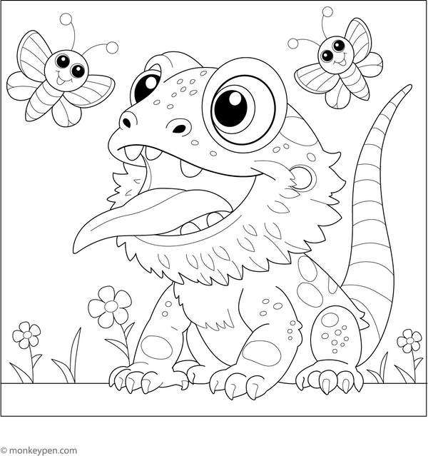 Free Bearded Dragon Coloring Book PDF