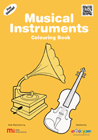 Downloadable Musical Instruments Coloring Book