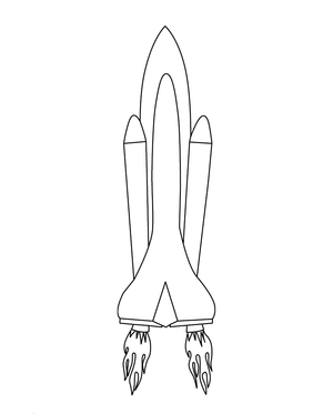 Rocket image technological coloring page – fun and educational printable for children