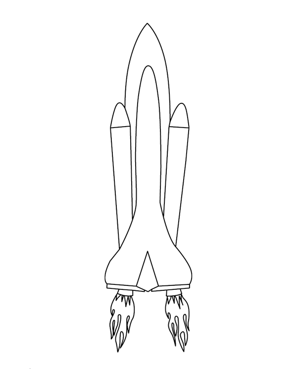 Rocket image technological coloring page – fun and educational printable for children