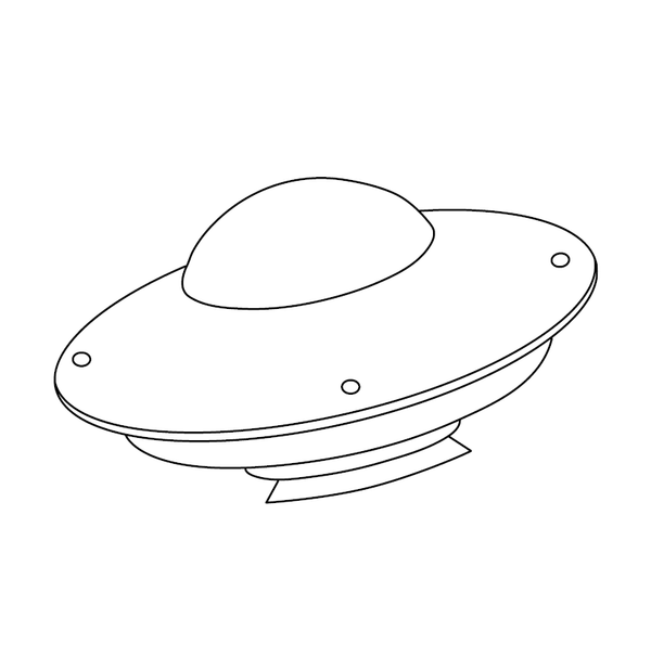 Simple spaceship Technological coloring page – fun and educational printable for children