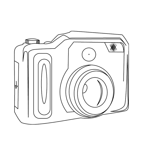 Vintage camera Technological coloring page – fun and educational printable for children