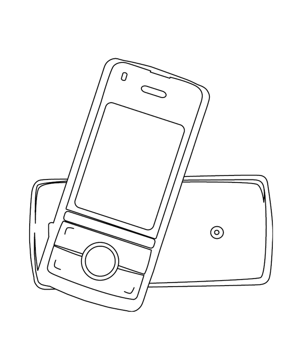 Mobile phone technological coloring page – fun and educational printable for children