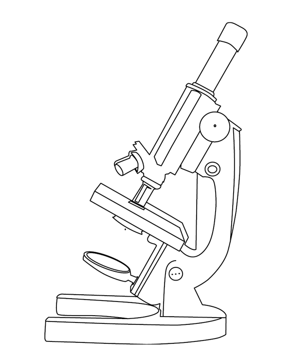 Microscope Technological coloring page – fun and educational printable for children