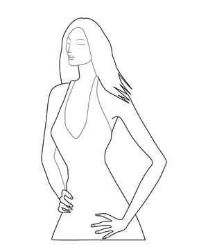 Fashionably dressed lady Coloring page – fun and educational printable for children