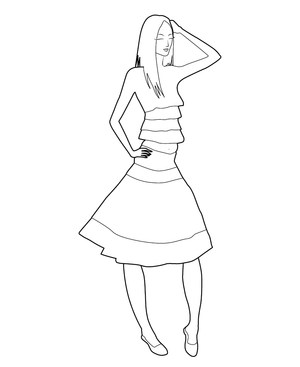 Mordern Lady Coloring page – fun and educational printable for children