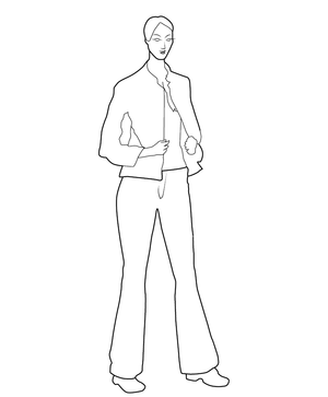 Fashionable man Coloring page – fun and educational printable for children
