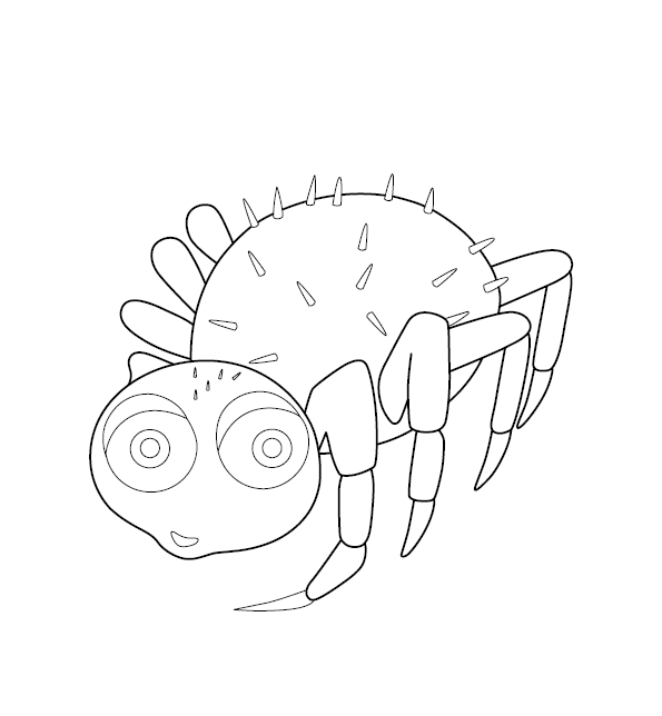 Spider Coloring Sheet