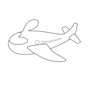 Aeroplane Toy Coloring Picture– fun and educational printable for children