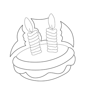 Birthday Cake  coloring page – fun and educational printable for children