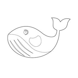 Blue Whale Coloring page – fun and educational printable for children