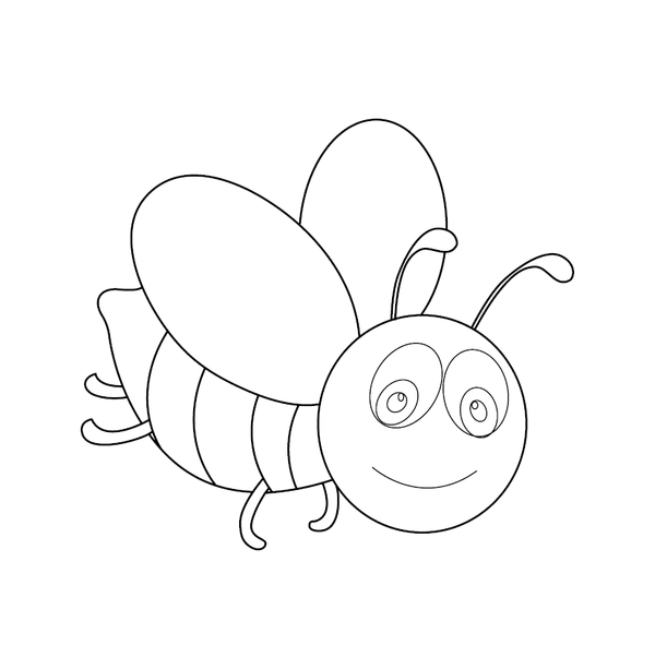 Honeybee Coloring page – fun and educational printable for children