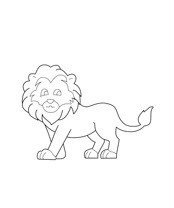 Lion  For Kids coloring page – fun and educational printable for children